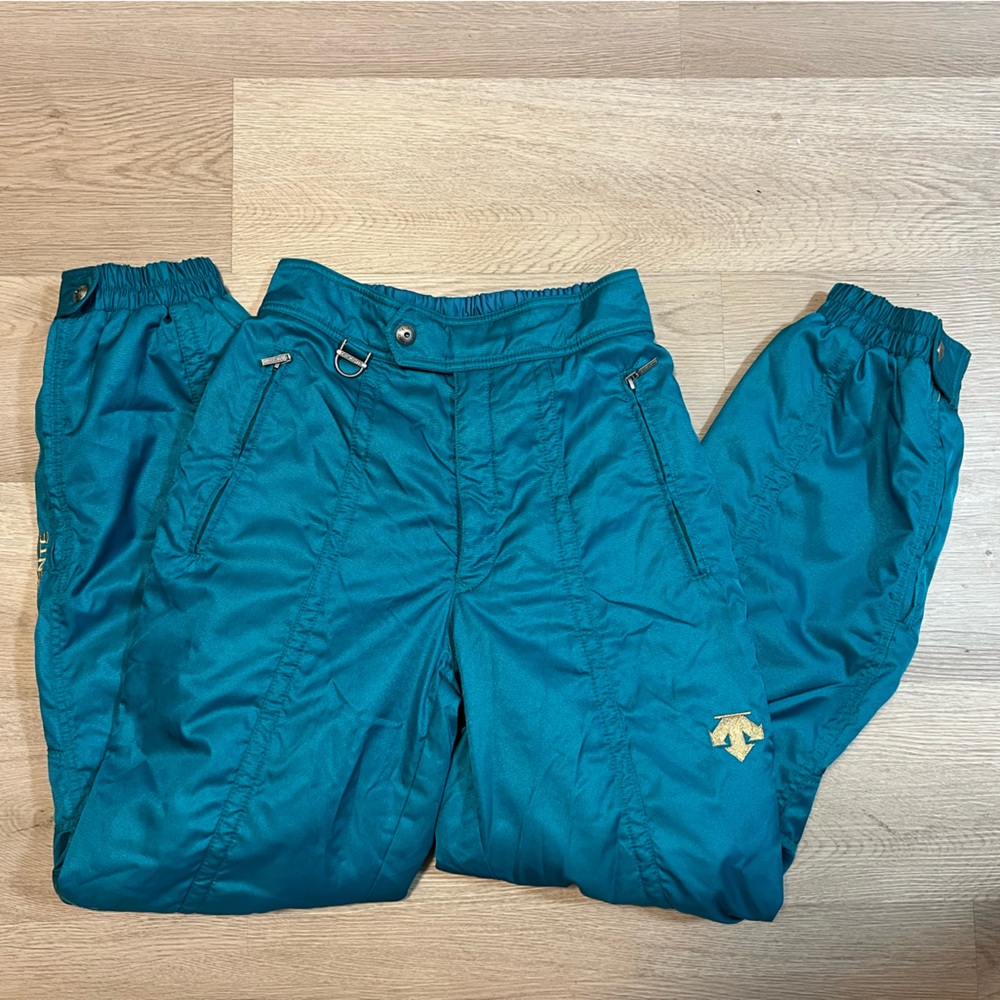 Descente metallic Ski Pants with Gold Logo